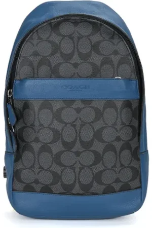 Coach Pre-owned, Mężczyzna, Niebieski, ONE SIZE, Skóra, Pre-owned Canvas backpacks