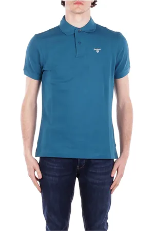 Barbour Koszulki, Mężczyzna, Niebieski, 2XL, Bawełna, Niebieskie Polo T-shirty i Pola