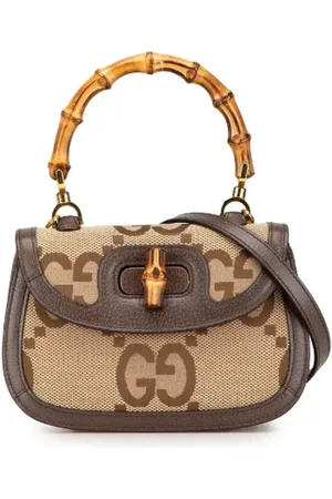 Gucci Pre-owned, Kobieta, Beżowy, ONE SIZE, Skóra, Pre-owned Canvas shoulder-bags