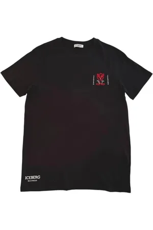 Iceberg Koszulki, Mężczyzna, Czarny, M, T-shirt z nadrukiem logo