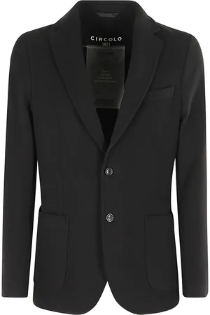 Circolo Kurtki, Mężczyzna, Czarny, 2XL, Kaszmir, Cashmere Jersey Jacket