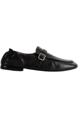 MARSÈLL Buty, Mężczyzna, Czarny, 37 1/2 EU, Czarne loafersy z srebrną sprzączką