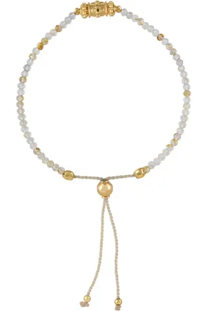 Dorothée Sausset Akcesoria, Kobieta, Żółty, ONE SIZE, Bransoletka Rakhi Elizabeth Stones