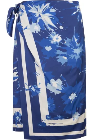 Msgm Spódnice, Kobieta, Niebieski, 2XS, Niebieski Top Moda Wiskoza