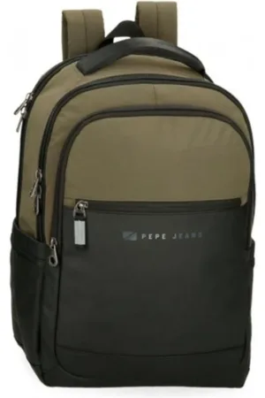 Pepe Jeans Torebki, Mężczyzna, Zielony, ONE SIZE, Poliester, Plecak na laptopa Casual Zielony Poliester