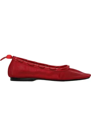 ALOHAS Buty, Kobieta, Czerwony, 41 EU, Czerwone Mesh Ballet Flats Elegancki Komfort