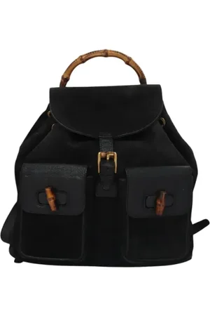 Gucci Pre-owned, Kobieta, Czarny, ONE SIZE, Skóra, Pre-owned Suede backpacks