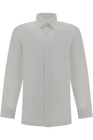 Givenchy Koszule, Mężczyzna, Szary, L, Bawełniana koszula z ikonicznym haftem logo