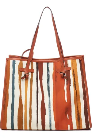 Gianni chiarini Torebki, Kobieta, Wielobarwność, ONE SIZE, Koralowa skórzana i tkaninowa torba