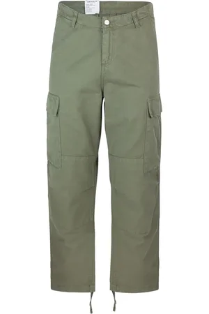 Carhartt Spodnie, Mężczyzna, Zielony, W32, Bawełna, Zielone Spodnie Regular Fit Organiczna Bawełna