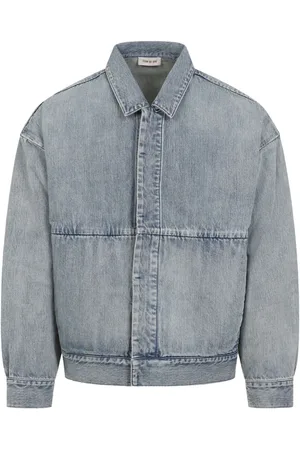 FEAR OF GOD Kurtki, Mężczyzna, Niebieski, S, Denim, Denim Klasyczny Płaszcz Jasnoniebieski