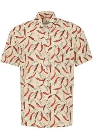 Blend Koszule, Mężczyzna, Beżowy, M, Len, Koszula z Krótkim Rękawem Casual Stylowa