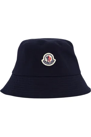 Moncler Akcesoria, Mężczyzna, Niebieski, M, Niebieski Kapelusz Wiaderkowy dla Mężczyzn