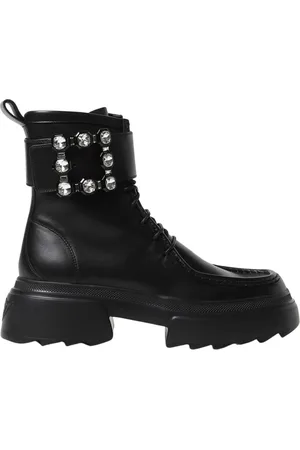 Roger Vivier Buty, Kobieta, Czarny, 38 EU, Czarne Buckle Strap Botki na kostkę