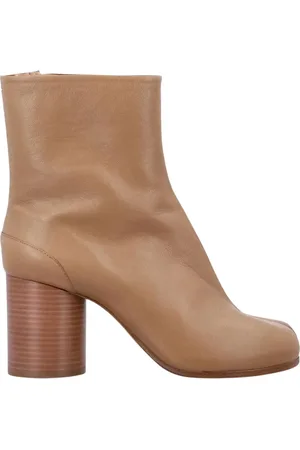 Maison Margiela Buty, Kobieta, brązowy, 36 EU, Białe Buty na Kostkę z Podziałem Palców