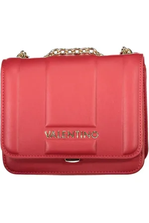 Valentino by Mario Valentino Torebki, Kobieta, Czerwony, ONE SIZE, Len, Czerwona Torba na Rami z acuchem