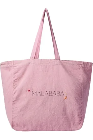 MALABABA Torebki, Kobieta, Różowy, ONE SIZE, Bawełna, Eko xl haftowana torba