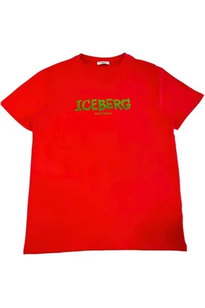 Iceberg Koszulki, Mężczyzna, Czerwony, M, Czerwony T-shirt z nadrukiem logo