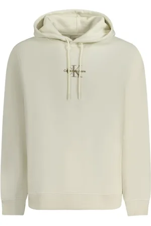 Calvin Klein Bluzy, Mężczyzna, Biały, M, Bawełna, Stylowy bawełniany sweter