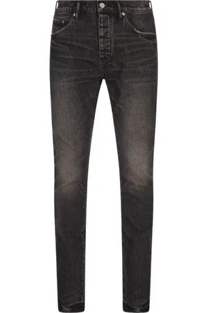 Purple Brand Jeansy, Mężczyzna, Czarny, W31, Czarne Jeansyy z Bawełny Elastanowej