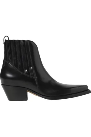 Buttero Buty, Kobieta, Czarny, 41 EU, Czarne Skórzane Western Ankle Botki
