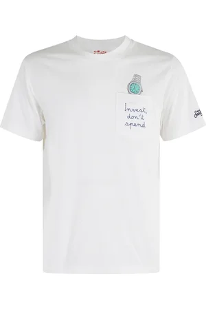 MC2 SAINT BARTH Koszulki, Mężczyzna, Biały, 2XL, Biała Koszulka z Kieszenią Austin Krótki Rękaw