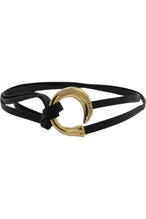 Bottega Veneta Akcesoria, Kobieta, Czarny, L, Czarny Skórzany Pasek z Okrągłą Sprzączką