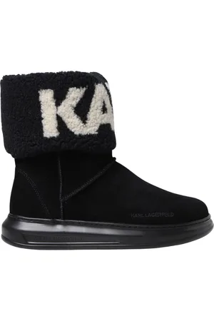 Karl Lagerfeld Buty, Kobieta, Czarny, 39 EU, Płaskie botki z eleganckim wzornictwem