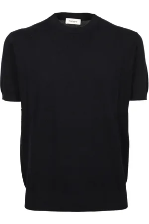 KANGRA CASHMERE Swetry, Mężczyzna, Niebieski, XL, Niebieski T-shirt z bawełny