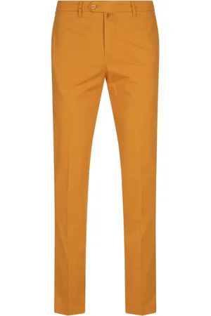 Kiton Spodnie, Mężczyzna, Pomarańczowy, W36, Pomarańczowe Spodnie Slim-Fit