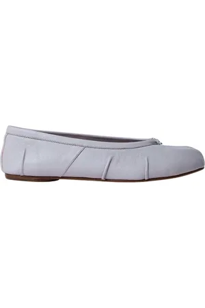 Maison Margiela Buty, Kobieta, Biały, 41 EU, Włoskie Skórzane Baletki z Kokardą