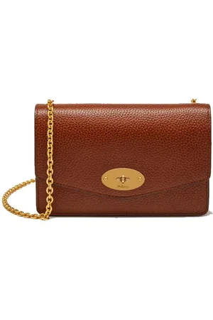 MULBERRY Torebki, Kobieta, brązowy, ONE SIZE, Skóra, Mała Torebka Darley z Dwuodcieniowego Dębu i Skóry
