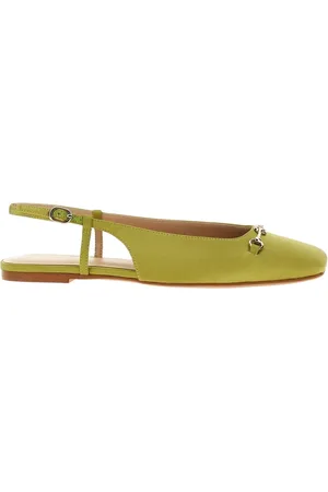 Twin-Set Buty, Kobieta, Zielony, 41 EU, Baleriny w kolorze łososia z łańcuchem