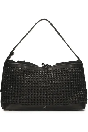 Kazar Torebki, Kobieta, Czarny, ONE SIZE, Czarna pleciona skórzana torba