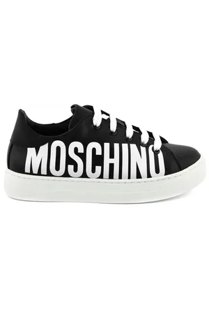 Moschino Buty, Mężczyzna, Czarny, 40 EU, Czarne/Białe Sneakersy 74419 Stylowe