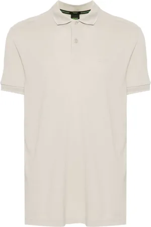 HUGO BOSS Koszulki, Mężczyzna, Beżowy, M, Piqué Weave Polo Sweater