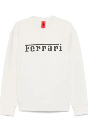 FERRARI Bluzy, Mężczyzna, Beżowy, S, Beżowy Sweter z Wypustkami