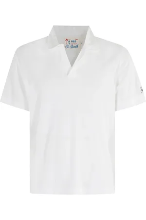 MC2 SAINT BARTH Koszulki, Mężczyzna, Biały, 2XL, Bawełna, Biała Bawełniana Polo z Gąbki