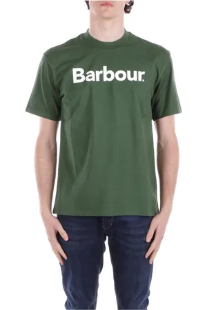 Barbour Koszulki, Mężczyzna, Zielony, S, Bawełna, Zielone T-shirty i Pola z Logo