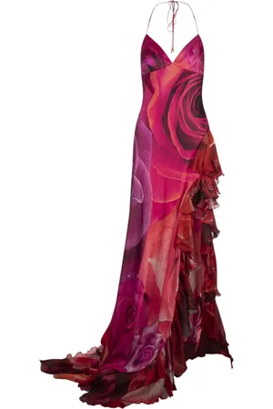 Roberto Cavalli Sukienki, Kobieta, Różowy, 2XS, Jedwabny Różowy Bluzka
