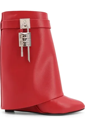 Givenchy Buty, Kobieta, Czerwony, 36 EU, Skórzane botki na koturnie