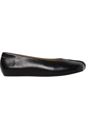 Maison Margiela Buty, Kobieta, Czarny, 37 EU, Czarne Skórzane Baletki Minimalistyczny Design
