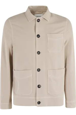 Circolo Kurtki, Mężczyzna, Beżowy, XL, Piaskowa Bawełniana Bluza Overshirt