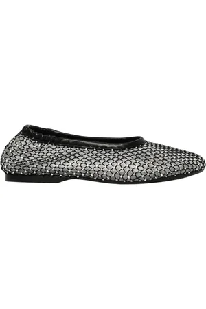 ALOHAS Buty, Kobieta, Czarny, 39 EU, Czarne Baletki z Kamieniami