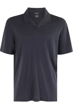 HUGO BOSS Koszulki, Mężczyzna, Niebieski, XL, Granatowy Polo Koszulka Krótki Rękaw V-Neck