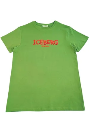 Iceberg Koszulki, Mężczyzna, Zielony, M, Zielony T-shirt z logo na piersi