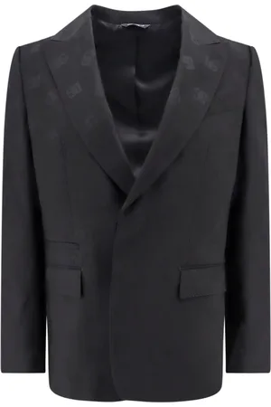 Dolce & Gabbana Kurtki, Mężczyzna, Czarny, L, Luksusowy Czarny Blezer z Wełny Aw 24