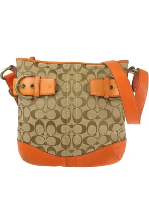 Coach Pre-owned, Kobieta, Beżowy, ONE SIZE, Skóra, Pre-owned Canvas shoulder-bags
