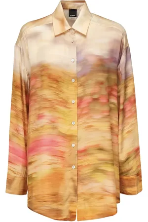 Pinko Bluzki, Kobieta, Wielobarwność, XS, Satin Print Multi Colour Koszule