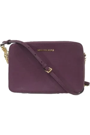 Michael Kors Pre-owned, Kobieta, Fioletowy, ONE SIZE, Skóra, Pre-owned skórzane torby na ramię